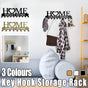 Retro Metal Iron Wall Hanging Mounted 10 Key Hooks Storage Holder Hook Rack - White
