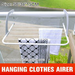 6 Rails Hanging Laundry Drying Rack Over Door Clothes Airer Stand