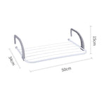 6 Rails Hanging Laundry Drying Rack Over Door Clothes Airer Stand