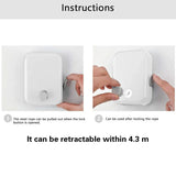 Invisible Clothesline Indoor Drying Rope Wall Mounted Laundry Retractable Line - Grey - Rear View