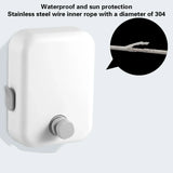 Invisible Clothesline Indoor Drying Rope Wall Mounted Laundry Retractable Line - Grey - Extra Image