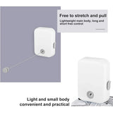 Invisible Clothesline Indoor Drying Rope Wall Mounted Laundry Retractable Line - Grey - Extra Image