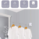 Invisible Clothesline Indoor Drying Rope Wall Mounted Laundry Retractable Line - Grey - Extra Image