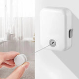 Invisible Clothesline Indoor Drying Rope Wall Mounted Laundry Retractable Line - Grey - Extra Image