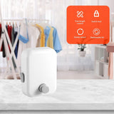 Invisible Clothesline Indoor Drying Rope Wall Mounted Laundry Retractable Line - Grey - Top-Down View