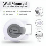 Double Clothes Line Wall Hanger Retractable Clothesline Clothes Dryer 13m Indoor - Rear View