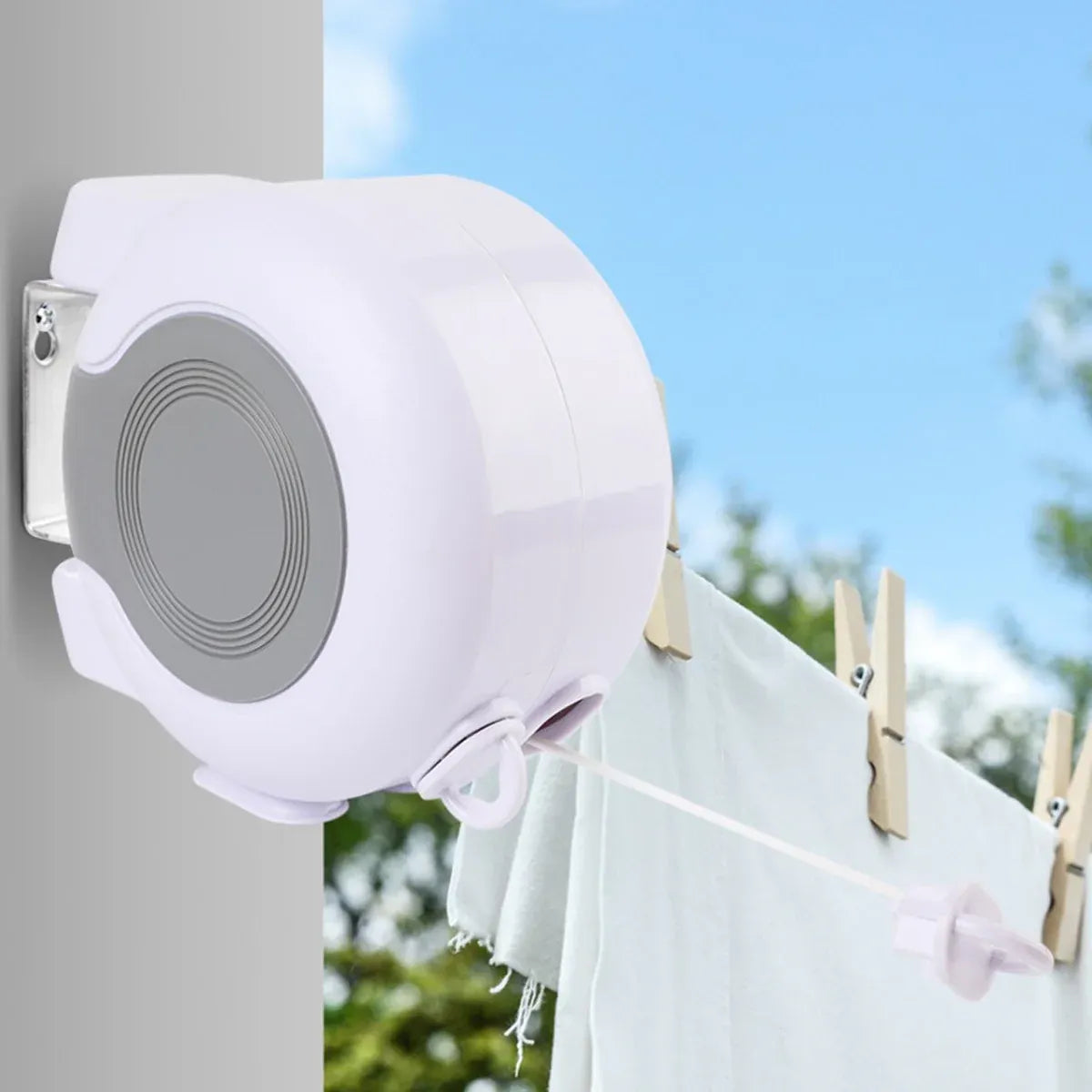 Double Clothes Line Wall Hanger Retractable Clothesline Clothes Dryer 13m Indoor