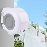 Double Clothes Line Wall Hanger Retractable Clothesline Clothes Dryer 13m Indoor - Low Angle