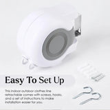 Double Clothes Line Wall Hanger Retractable Clothesline Clothes Dryer 13m Indoor - Extra Image