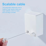 Invisible Clothesline Indoor No Drill Retractable 4.2m Space Saving High Quality - White
