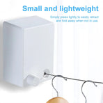 Invisible Clothesline Indoor No Drill Retractable 4.2m Space Saving High Quality - White
