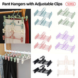 Seamless Household Retractable Pants Rack Buckle Clothes Clip Inner Hanger - White