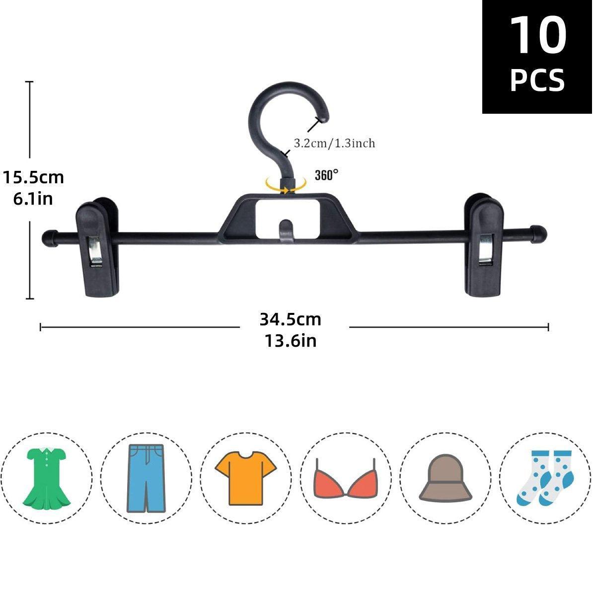 Seamless Household Retractable Pants Rack Buckle Clothes Clip Inner Hanger - White
