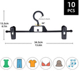 Seamless Household Retractable Pants Rack Buckle Clothes Clip Inner Hanger - White