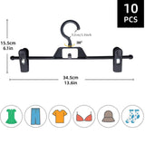 Seamless Household Retractable Pants Rack Buckle Clothes Clip Inner Hanger - White - Side View