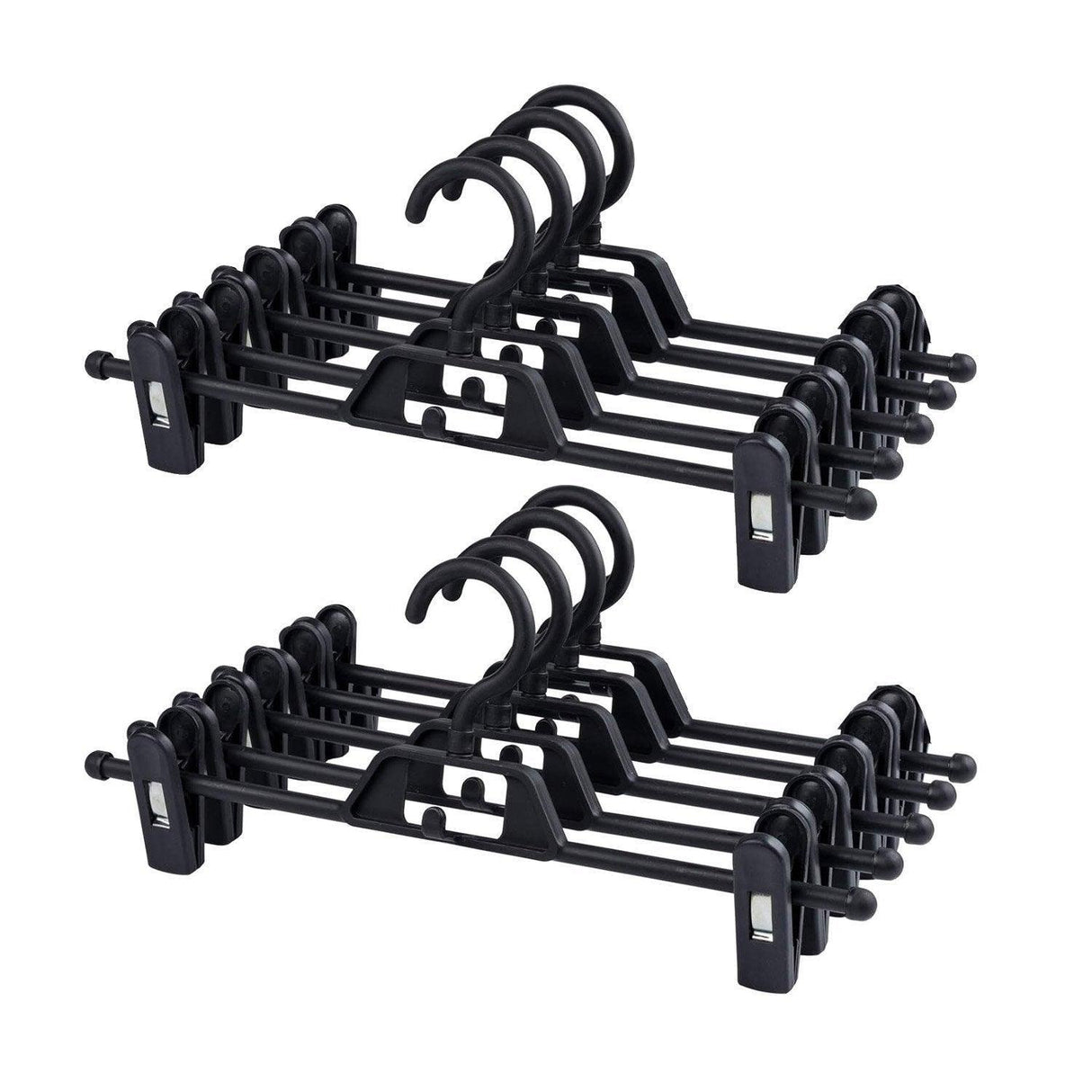 Seamless Household Retractable Pants Rack Buckle Clothes Clip Inner Hanger - White
