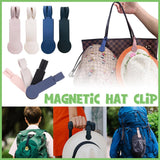 Silicone Magnetic Clothing Clip Travel Sun Hat Backpack Handbag Storage Magnet - Grey