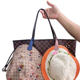 Silicone Magnetic Clothing Clip Travel Sun Hat Backpack Handbag Storage Magnet - Grey - Top-Down View