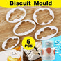 5PCS Cloud Shape Cookie Cutters Set for Fondant Cake Clay and Baking Crafts