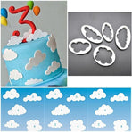 5PCS Cloud Shape Cookie Cutters Set for Fondant Cake Clay and Baking Crafts