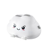 Cute Cartoon Clouds Plastic Tissue Box Desktop Drawer Organizer Storage Box - Front View