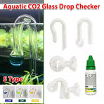 Aquatic CO2 Drop Checker Glass Aquarium Monitor Kit Accurate Fish Tank Tester - Drop shape
