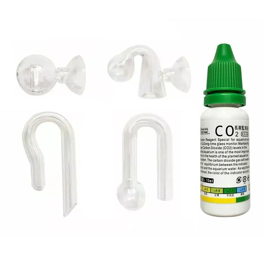 Aquatic CO2 Drop Checker Glass Aquarium Monitor Kit Accurate Fish Tank Tester - Test solution