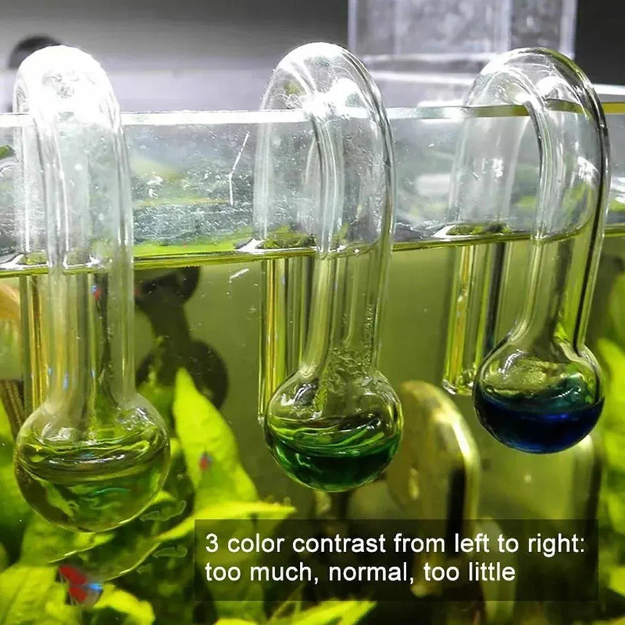 Aquatic CO2 Drop Checker Glass Aquarium Monitor Kit Accurate Fish Tank Tester - Test solution