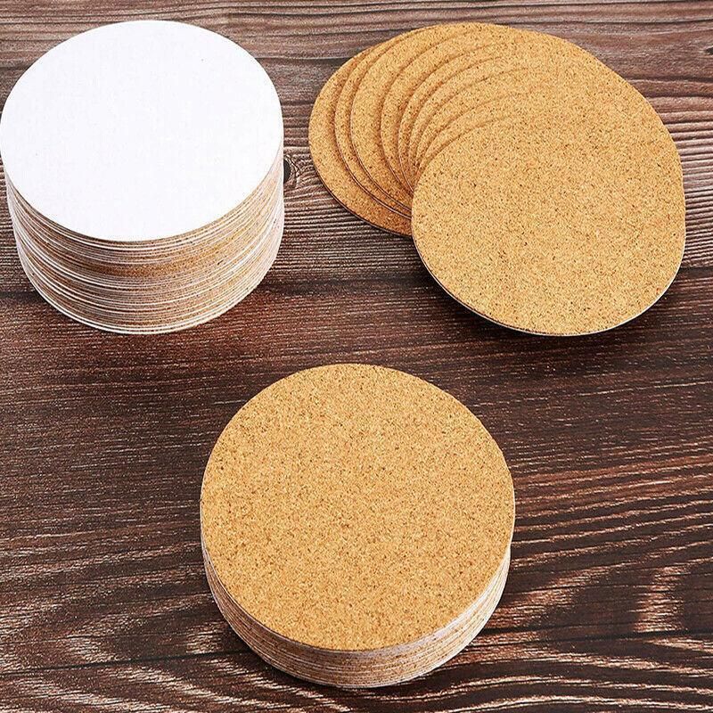 20Pcs Plain Round Cork Coasters Coffee Drink Tea Cup Mat Placemats Wine Mat Au