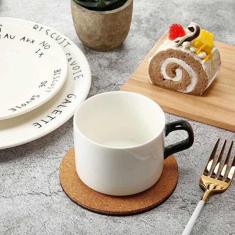 20Pcs Plain Round Cork Coasters Coffee Drink Tea Cup Mat Placemats Wine Mat Au