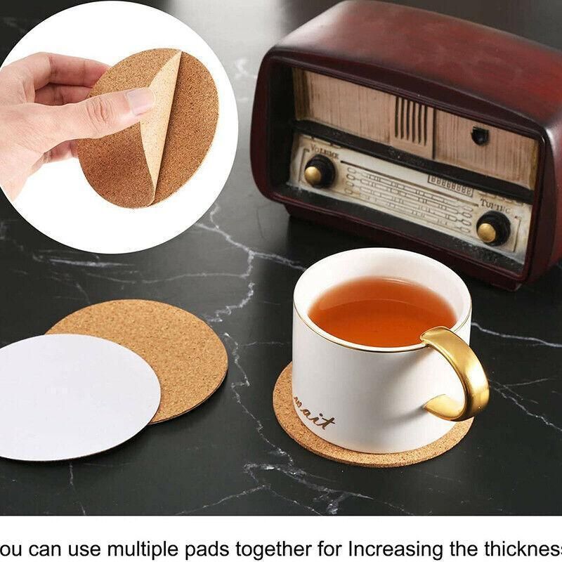20Pcs Plain Round Cork Coasters Coffee Drink Tea Cup Mat Placemats Wine Mat Au