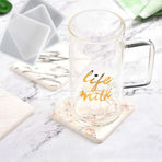 Coaster Resin Casting Mould Epoxy Mold Silicone Craft DIY Jewelry Agate Making - Large Round