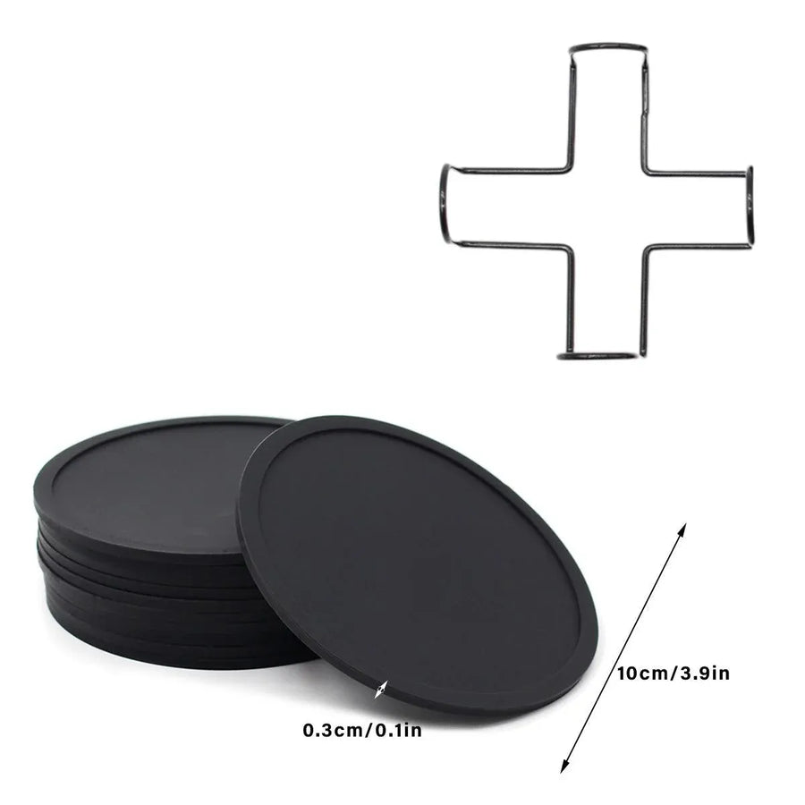 12pcs Silicone Round Insulated Coasters Tea Cups Coffee Mugs Table Protection
