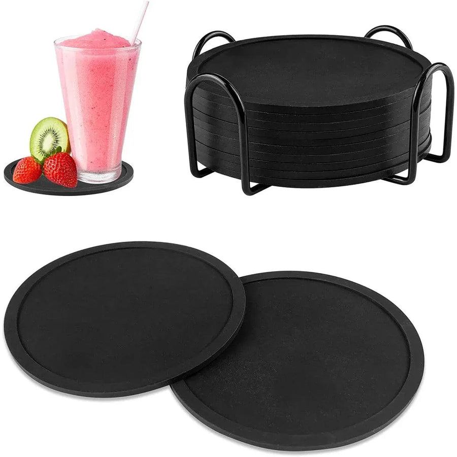 12pcs Silicone Round Insulated Coasters Tea Cups Coffee Mugs Table Protection