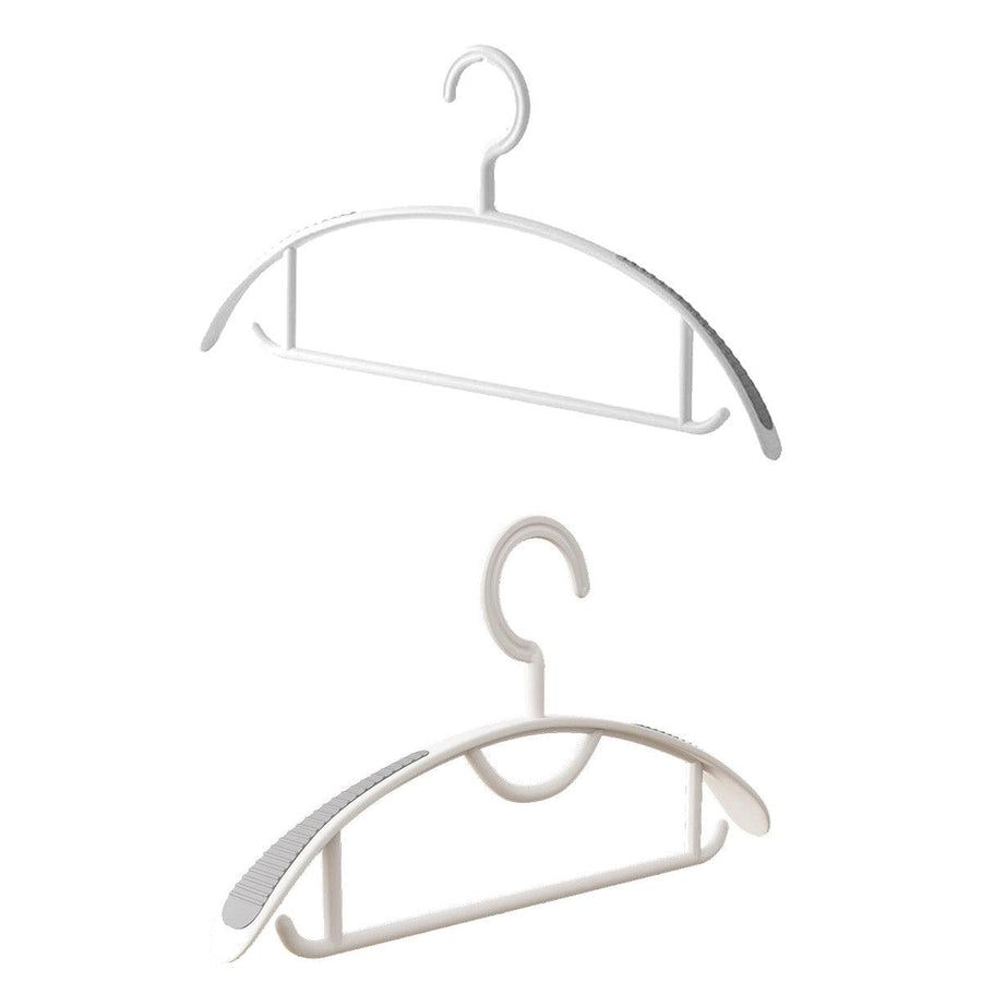10PCS Plastic Half Round Non Slip Hangers Non Marking Drying Racks Home Use - Wide