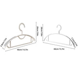 10PCS Plastic Half Round Non Slip Hangers Non Marking Drying Racks Home Use - Wide