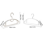 10PCS Plastic Half Round Non Slip Hangers Non Marking Drying Racks Home Use - Wide