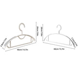 10PCS Plastic Half Round Non Slip Hangers Non Marking Drying Racks Home Use - Wide - Side View