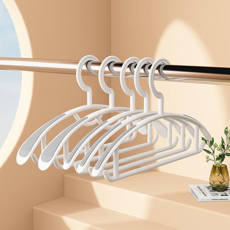 10PCS Plastic Half Round Non Slip Hangers Non Marking Drying Racks Home Use - Wide