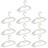 10PCS Plastic Half Round Non Slip Hangers Non Marking Drying Racks Home Use - Wide