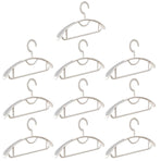 10PCS Plastic Half Round Non Slip Hangers Non Marking Drying Racks Home Use - Wide