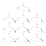 10PCS Plastic Half Round Non Slip Hangers Non Marking Drying Racks Home Use - Wide - Close-Up Angle