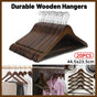 20pcs Wooden Clothes Hangers Household Wardrobe Storage Rack Hanging Coat Shelf