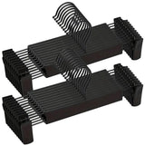20pcs Black Plastic Pants Hanger Trousers Clips Durable Non Slip Clothes Hanger