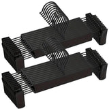 20pcs Black Plastic Pants Hanger Trousers Clips Durable Non Slip Clothes Hanger - Front View