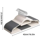 30-Piece Grey and White Non-Slip Clothes Hanger Set