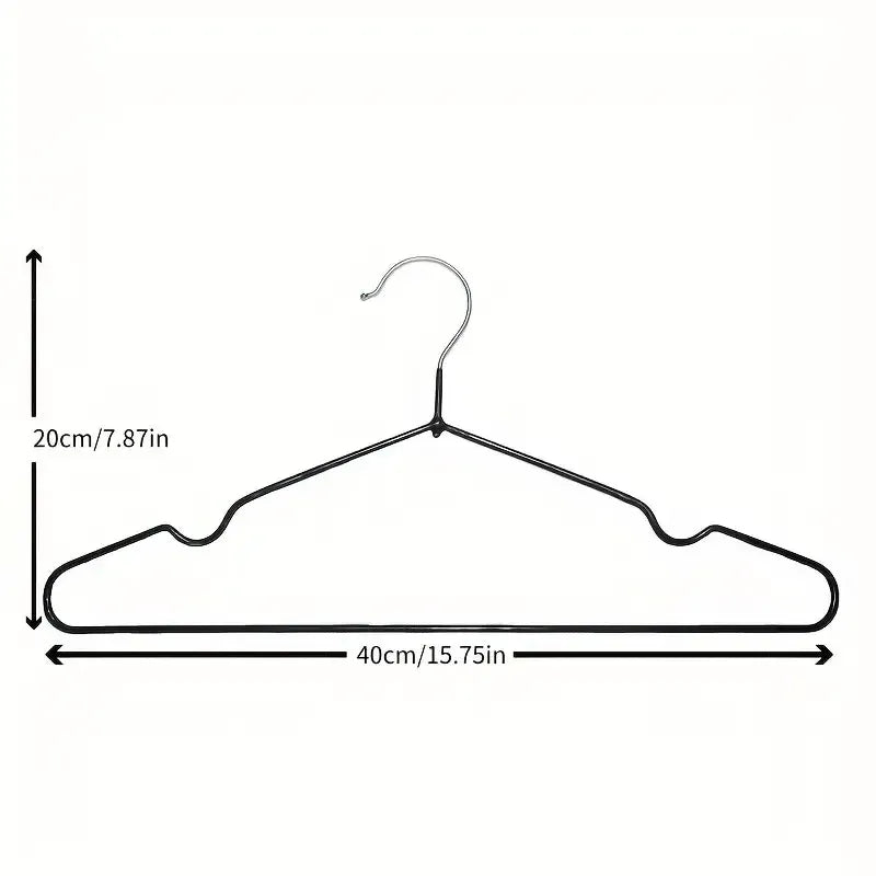 Clothes Hangers 10 Pack Anti Slip Plastic Hanger Clothes Rack Organizer - Grey
