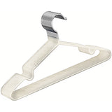 Clothes Hangers 10 Pack Anti Slip Plastic Hanger Clothes Rack Organizer - Grey - Low Angle