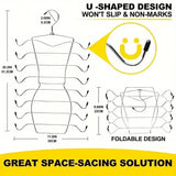 2pcs 8 Tier Metal Clothes Hanger Underwear Storage Organizer Stainless Steel - Side View