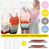 2pcs 8 Tier Metal Clothes Hanger Underwear Storage Organizer Stainless Steel - Rear View